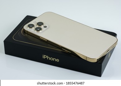 Iphone 12 Pro Max Gold Next Stock Photo Edit Now
