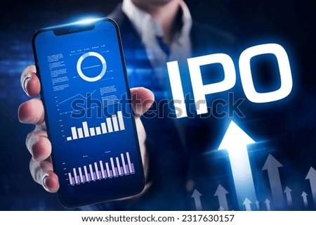 IPO concept. Concept of accelerating growth through the IPO process