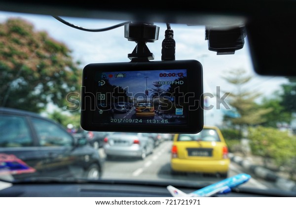 Ipoh, Malaysia, 25 September 2017 - a dash cam\
to record while driving for\
safety