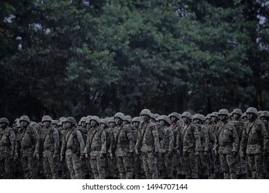 IPOH, MALAYSIA - JUNE 30, 2018: Malaysian Armed Forces Personnels From The Para Brigade Takes Part During The 
Army Day At Ipoh.