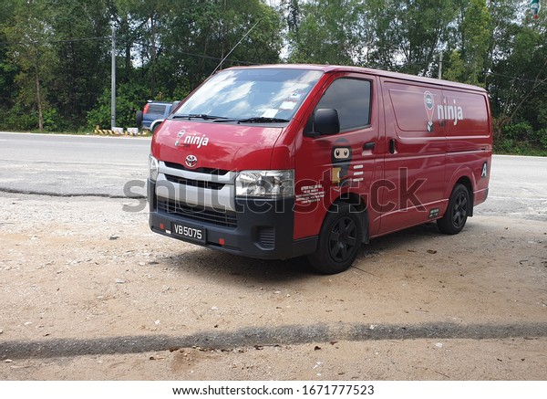 Ipoh, Perak / Malaysia - Circa March 2020:\
Ninja Van delivery van. ninja van is one of the fastest growing\
courier and logistics company in Malaysia.\
