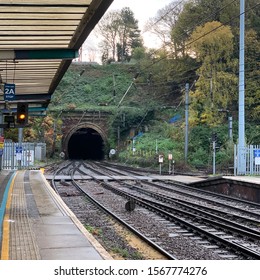 Ipswich, Suffolk, UK - 22 November 2019: The  London Bound Tunnel At The Train Station.