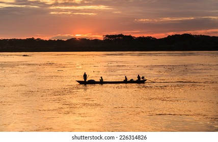 Iquitos, Peru: Sunrise In The Amazon River