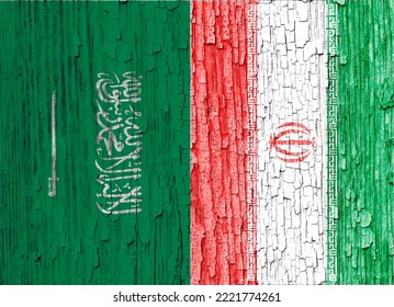 Iran And Saudi Arabia Flag