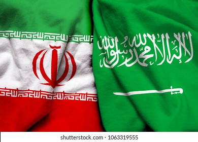 Iran And Saudi Arabia Flag Together