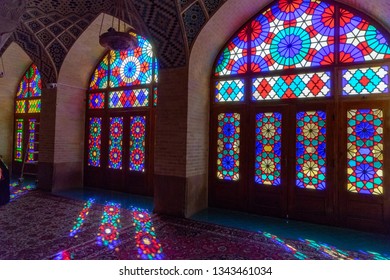 Iran,Shiraz, 9/4/2018, inside the Mosque Nasir-ol-Molk. 