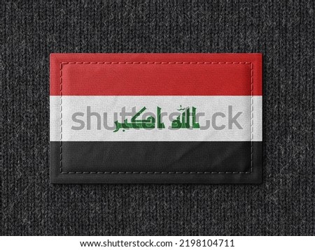 Iraq flag isolated on black background with clipping path. flag symbols of Iraq.