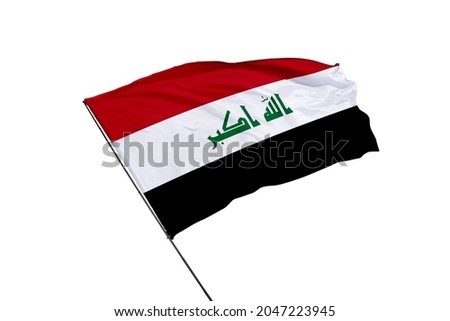 Iraq flag on a white background