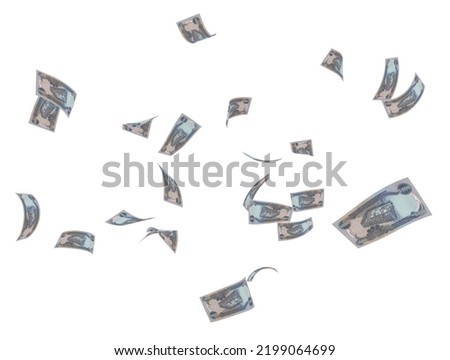 Iraqi Money Rain - 5,000D Stock foto © 