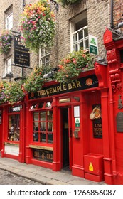 Ireland, Dublin - August 21, 2018 - The Temple Bar is one of the most typical pub in Ireland