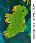 Ireland.  Elements of this image furnished by NASA.