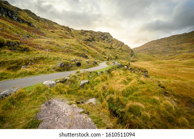 Ireland Lanscape Road Through Valey