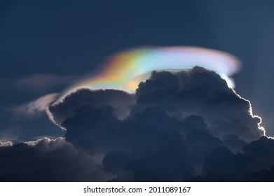 Iridescent Cloud On The Sky