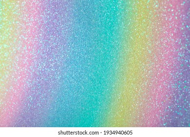 Iridescent Rainbow Background With Glitter. Gradient Stock Texture With Fine Sparkles