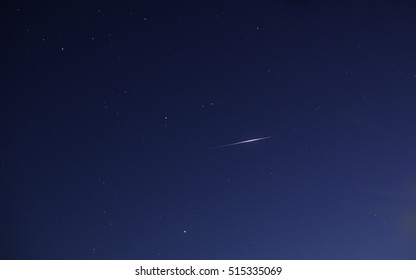 Iridium Satellite Flash On A Starry Night