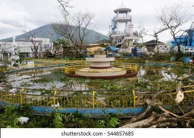 Iriga City, Camarines Sur, Philippines - December 2016: Typhoon Nina Aftermath 