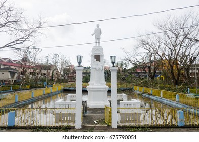 Iriga City, Philippines - December 2016: Typhoon Nina Aftermath 