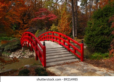 Iris Bridge (Ayamebashi), Sarah P. Duke Gardens, Duke University, North Carolina.