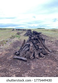 Irish Bog Stacked Turf Drying