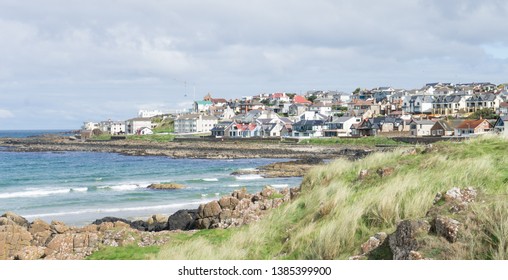 Irish Coastline Near Small Town Portstewart In County Derry, North Of Ireland.