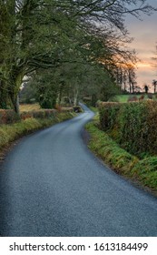 Irish Country Road In Winter