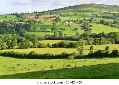 The Irish Countryside And Farmland In June.