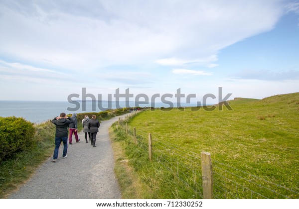 Irish landscape, Coastal walk towards
Carrick-a-Rede Rope
Bridge