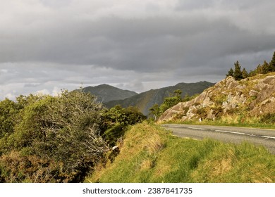 Irish landscapes, rolling hills, hitch hiking - Powered by Shutterstock