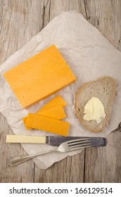 Irish Mature Cheddar Cheese With Bread And Butter