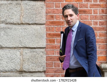 Irish Minister For Further And Higher Education, Research, Innovation And Science Simon Harris Arrives For A Government Cabinet Meeting In Dublin Castle, Ireland On July 23, 2020.