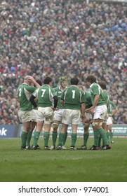 The Irish Pack. Ireland V Italy - RBS 6 Nations - 04/02/06, Lansdowne Road, Dublin.