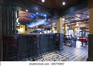 Irish Pub Interior Tiled Floor