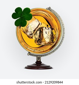 Irish Whiskey Day, national Irish Whiskey  Day, international Irish Whiskey Day, world Irish Whiskey Day on top of the globe stand - Powered by Shutterstock