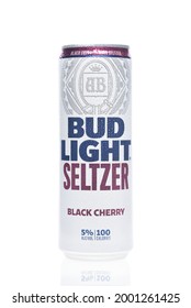 IRIVNE, CALIFORNIA - 2 JULY 2021: A Can Of Bud Light Seltzer Black Cherry Flavored Alcoholic Beverage.