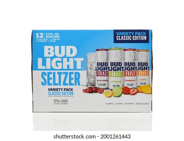 IRIVNE, CALIFORNIA - 2 JULY 2021: Bud Light Seltzer 12. Lemon Lime, Mango, Strawberry And Black Cherry Flavored Alcoholic Beverage.