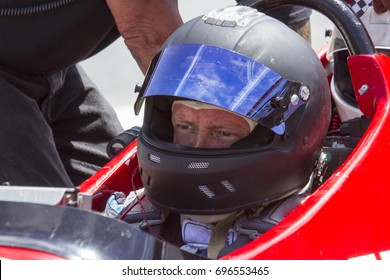 Irl Race Car Driver On Pit Stock Photo (Edit Now) 696553465