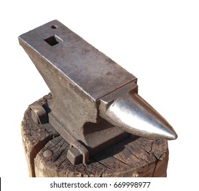 Iron Anvil Isolated On White Background