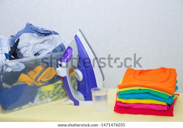 Iron Baby Clothes Colored Clothes On Stock Photo Edit Now 1471476035