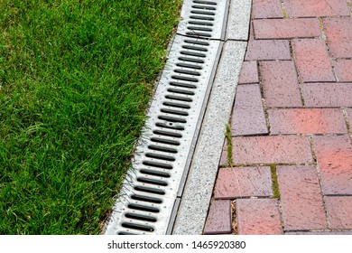 Iron Drainage System Between Paving Slabs Stock Photo 1465920380 ...