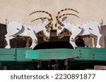 The iron goats from an Old Town Hall in Poznań (Poland)