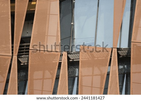 iron grill and glass wall background