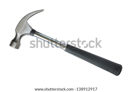 Iron hammer isolated on a white background.