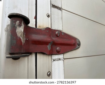 Iron hinge an iron door from a truck's container box