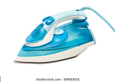 iron housework ironed electric tool clean white background ironing steam housekeeping - Shutterstock ID 304063016