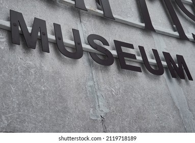 Iron Letters Museum. Plaque On The Facade Of The Building