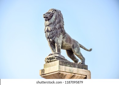 Iron Lion statue sculpture