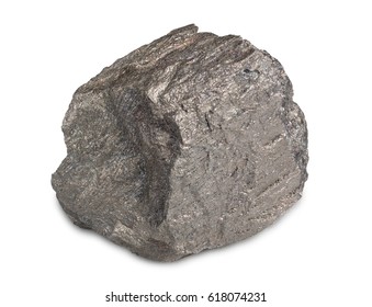 Iron ore isolated on white background. Iron ore are rocks and minerals from which metallic iron can be economically extracted .