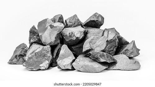 iron ore, rocks from which metallic iron can be obtained, iron extracted from magnetite, hematite or siderite. raw material for the metallurgical industry - Shutterstock ID 2205029847