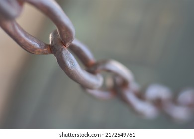 Iron Ring Chain Close Up Shot