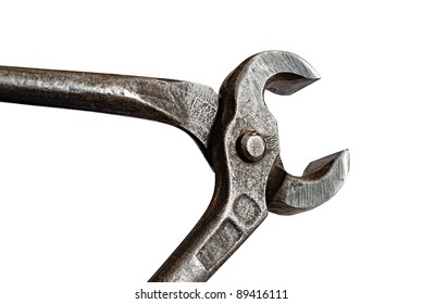 iron rusty nippers isolated on white - Shutterstock ID 89416111